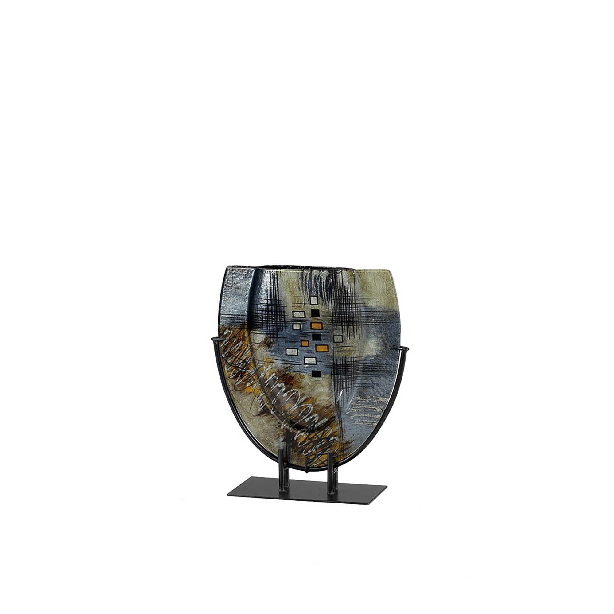 IL70351  Kiana Glass Art Vase With Stand